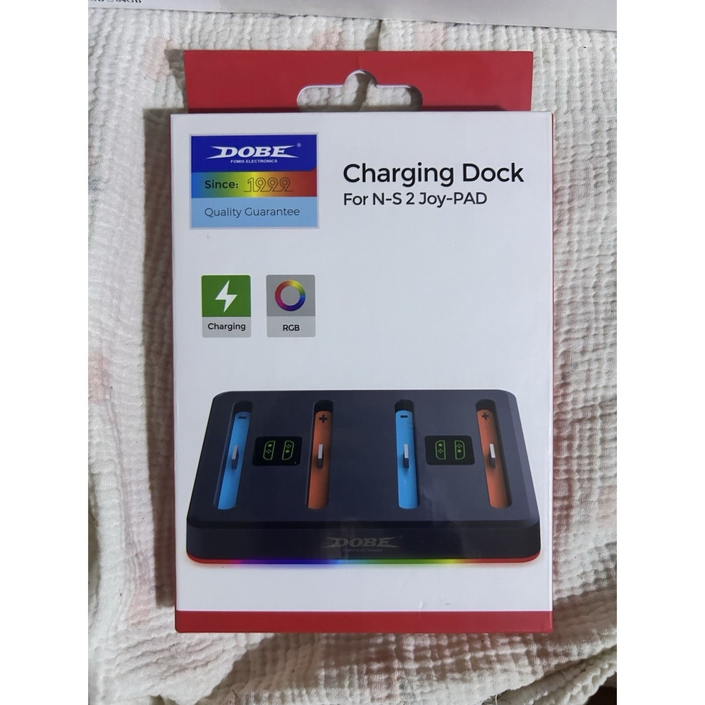 NexiGo 4-in-1 Charging Dock for Nintendo Switch 2 Joy-Con with RGB Lights Modes